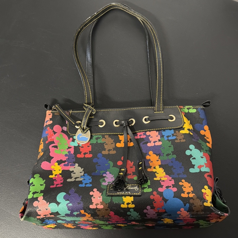 Pre-Owned Dooney & Bourke Black Printed Shoulder Bag Shoulder Bag